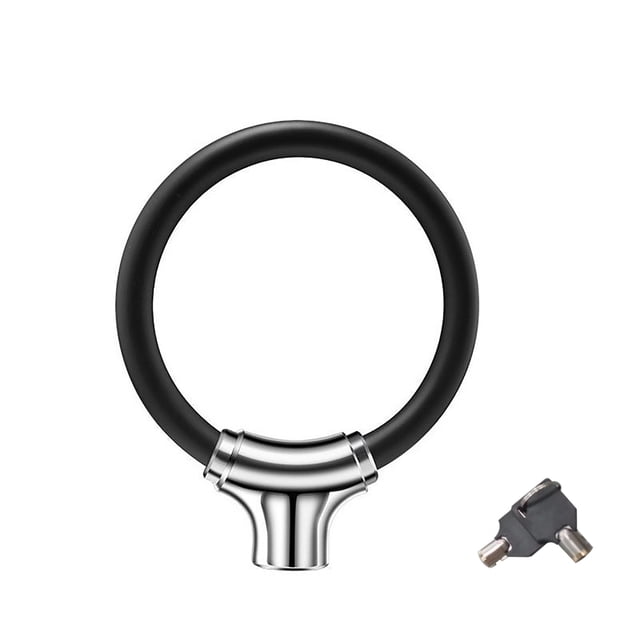 Portable Steel Cable Lock for Bicycles, Lightweight and Durable PVC and Aluminium Alloy with Keyless Locking Mechanism, Ideal for Bikes and Scooters, Easy to Carry