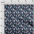 thumbnail image 2 of oneOone Velvet Blue Fabric Tropical Leaf Craft Projects Decor Fabric Printed By The Yard 58 Inch Wide, 2 of 5