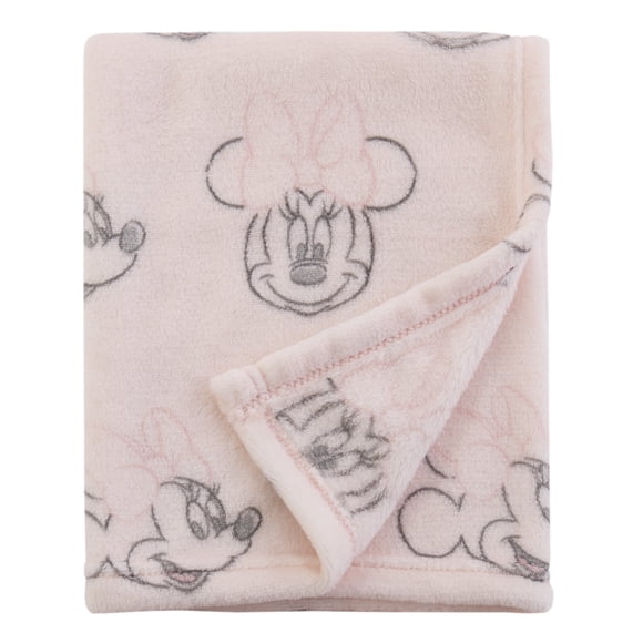 Minnie Mouse Allover Print Baby Blanket, Infant Girl, Pink
