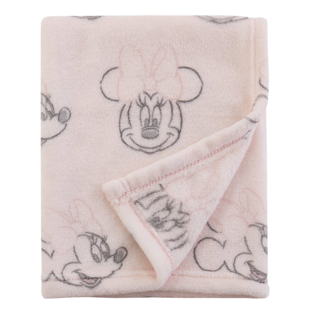 Minnie Mouse Allover Print Baby Blanket, Infant Girl, Pink