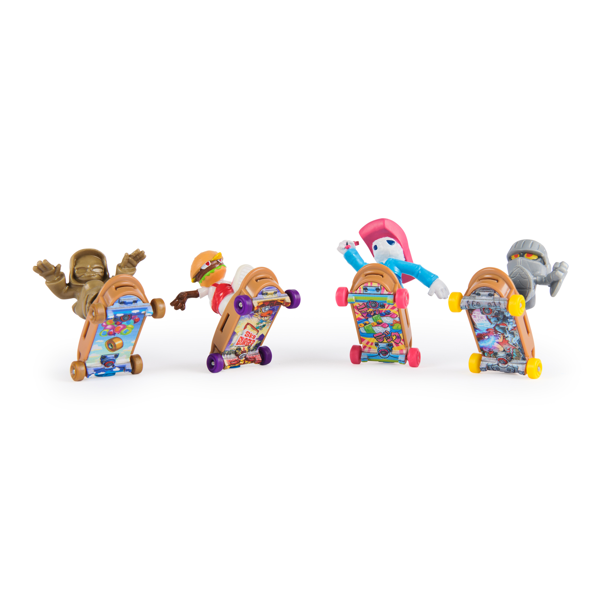 Tech Deck, Free Riders, Pack de 4, Coffret de fingerboards et jouets à manipuler avec 4 figurines exclusives, jouets skateboard et figurines, coffrets pour enfants, à partir de 6 ans