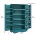 thumbnail image 3 of HOMCOM Armoire de Rangement pour Garde-Manger de Cuisine avec Étagères à 5 Niveaux Bleu Sarcelle, 3 of 10