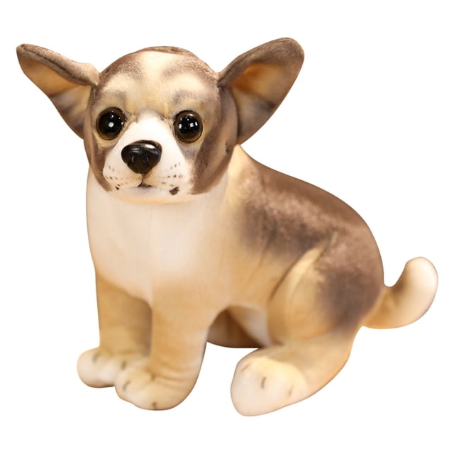 TIELUTT Mignon Chien de Compagnie Réaliste Jouet en Peluche Doux Jouet Chien de Compagnie Poupée en Forme Enfants
