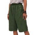 thumbnail image 1 of Innerwin Women's High Waisted Mini Beach Shorts, Army Green, 4XL, 1 of 2