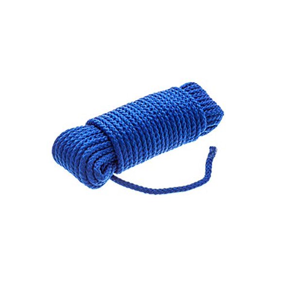 Attwood Ligne Utilitaire Marine 11720-2 Tressée Creuse; Longueur 50 Pieds x Épaisseur 1/4 Pouce; Jaune; Polypropylène