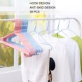 thumbnail image 3 of 30 Pcs Clothes Hangers Hook Design Anti Skid Environmentally Friendly Metal Hangers for Home Use Pink Blue Random, 3 of 7
