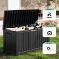 thumbnail image 4 of EasyUp Coffre de Terrasse en Résine de 75 Gallons, Coffre de Rangement Extérieur Verrouillable pour Meubles, Outils de Jardin et Rangement d'Outils, Boîtes de Rangement Extérieures Étanches (Noir), 4 of 7