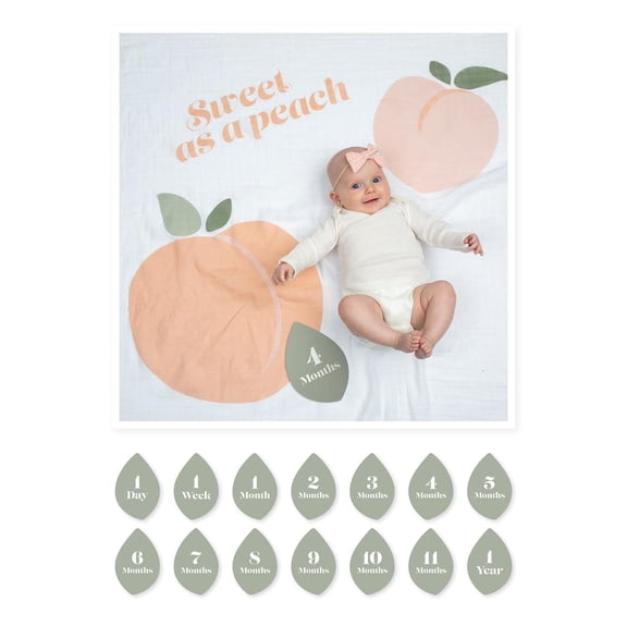 Lulujo - 1ère année de bébé - jalon mensuel photographie fond Prop, couverture et jeu de cartes - N'est-elle pas charmante