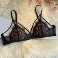 thumbnail image 2 of Timegard Bras for Women Lace Mesh Wireless Adjustable Strap V-Neck Summer Comfort See Through Bralettes, 2 of 4