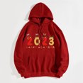 thumbnail image 5 of Liquidation d'Hiver pour Femmes Mode Décontractée Nouvel An Blouse Imprimée à Manches Longues avec Poche Chandail à Enfiler Hauts Chandails à Capuchon Tenues d'Hiver pour Femmes 2023 en Liquidation, 5 of 5