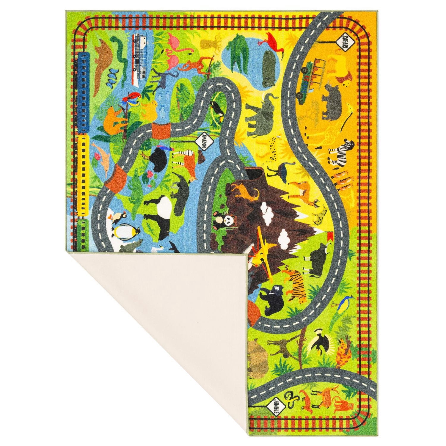 KC Cubs animal éducatif tapis et tapis de route de zone pour les chambres des infants et la salle de jeux