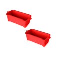 thumbnail image 1 of Oleegame 2 Pcs Plateaux de Pique-Nique pour Aliments Doublures de Gobelet à Graisse en Silicone Réutilisables Doublures de Poêle à Égouttement Gril Plaque de Cuisson Gobelet à Graisse Arrière Doublure de Récupérateur de Graisse Rouge, 1 of 9