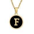 thumbnail image 1 of Colliers, Collier Lettre Coquille Mignonne pour Filles, Pendentifs Pièce pour Filles en Acier Inoxydable Colliers Initiale pour Femmes Bijoux Rond, 1 of 8