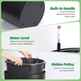 thumbnail image 2 of YUSAZENS 19.5 Inch Tall Black Self Watering Planters with Water Level Indicator Large PP Plastic Plant Pots for Garden Patio Indoor Outdoor Plants- 1 Pair, 2 of 8