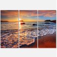 thumbnail image 2 of Designart - Stunning Ocean Beach at Sunset - Seashore Canvas Art Print, 2 of 2