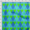 thumbnail image 4 of oneOone Rayon Medium Blue Fabric Geometric Craft Projects Decor Fabric Printed By The Yard 56 Inch Wide, 4 of 4