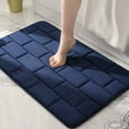 thumbnail image 3 of TopLLC Thick Striped Memory Foam Bath Rugs, Soft Absorbent Velvet Bathroom Mats, Non-slip Bottom , Machine Washable Bathmat, Carpet Rug Room Decoratio For Washing, 3 of 6