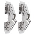 thumbnail image 4 of Buffer Hinge, 2Set 104x44x40mm Nickel Plating Bridge Hinge With Screws For Bookcases For Wardrobe Furniture For Closet Cabinet, 4 of 8