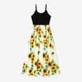 thumbnail image 2 of PatPat PatPat 1 PCS Family Matching Solid Spaghetti Strap Splicing Sunflower Floral Print Dress For Teenager/Girl, 2 of 6