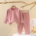 thumbnail image 2 of REDARER Girls Outfit Set Long Sleeve Top and Bottom Seamless Comfortable for Homewear Everyday Use Spring Autumn,Size:3-4 Years, 2 of 3