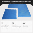 thumbnail image 3 of BalanceFrom Tapis d'Exercice en Mousse EVA Emboîtable de 24 Pi2, Bleu, 3 of 12