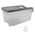 thumbnail image 3 of Boîte de Rangement pour Riz Boîte de Rangement pour Grains avec Couvercle Coulissant Bocal de Rangement pour Grains Contenant Alimentaire de Cuisine 10KG Boîte de Rangement pour Riz Transparente Distributeur de Riz Contenant Couvercle Coulissant Rangement pour Grains, 3 of 8