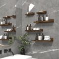 thumbnail image 4 of Wall Mounted Floating Shelves Set of Rustic Wood Wall Shelves for Bathroom Bedroom Kitchen Living Room Storage and Decoration Picture Ledge, 4 of 7
