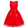 thumbnail image 2 of Flower Girl Dress Red Sequin Mesh Red Holiday Dress 4 Years, 2 of 6