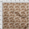 thumbnail image 3 of oneOone Silk Tabby Brown Fabric Ocean Sewing Craft Projects Fabric Prints By Yard 42 Inch Wide, 3 of 4