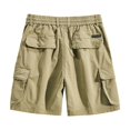 thumbnail image 4 of Mens Sports Leisure Elastic Waist Multi-Pockets Relaxed Summer Shorts Pants, 4 of 8