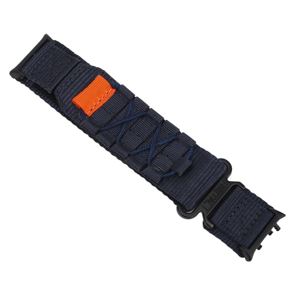 Hook Loop Sport Watch Strap, Adjustable Size G Hook Soft Nylon Hook Loop Watch Strap Quick Drying for Smartwatch Midnight Blue,Grey