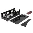 thumbnail image 2 of Cheese Melter Raclette Grill,Cheese Melting Pan With Silicone Spatula Non Stick Mini Rotaster Baking Tray Stove Set Red 300g, 2 of 8