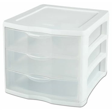 Unité de 3 tiroirs de Sterilite, Blanc