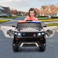 thumbnail image 2 of Kojooin 12V Kids Police Car Ride on Toy with Remote Control, Electric Ride on Car for Toddlers Battery Powered Truck Electric Vehicle with Intercom, Flashing & LED Lights, Spring Suspension, 2 of 7