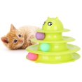 thumbnail image 3 of Pet Turntable Track, 3  Track Cat Tower Toy Super Strong Plastic with Balls for Cat Playing Blue,Green, 3 of 8