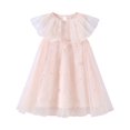 thumbnail image 2 of LOVZFMLL Girls' Summer Short Sleeve Ruffled Lace Round-Neck Embroidery Mesh Princess Bow Skirt, 2 of 8