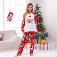 thumbnail image 4 of Pisexur Christmas Pajamas for Family Add Festive Atmosphere Family Christmas Pjs Matching Sets Reindeer and Snowflake Patterned Sleepwear Xmas PJS Set for Couples and Kids Christmas Pajamas, 4 of 9