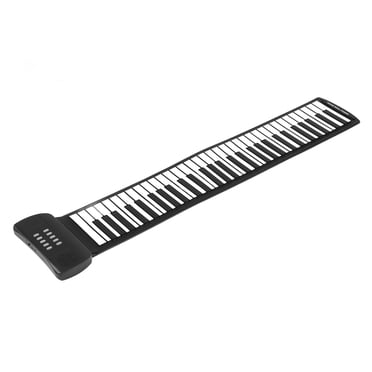 Piano Enroulable, Piano à Main Portable 16 Tons 61 Touches Son Stéréo Surround 4D pour Enregistrement PM61