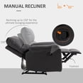 thumbnail image 4 of HOMCOM Recliner Sofa Manual Reclining Chair with Footrest for Living Room, 4 of 10