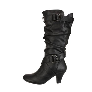 Women's High Heel Boots Retro Tapered Knee Booties Fashionable Comfortable Durable Footwear For Ladies