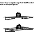thumbnail image 2 of Heavy-Duty Garage Wall Mounted Shelves,2x4 FT Wall Mounted Storage Shelves,400 Lbs Load Capacity Garage Storage Rack Floating Shelves, 2 Pack, 2 of 7