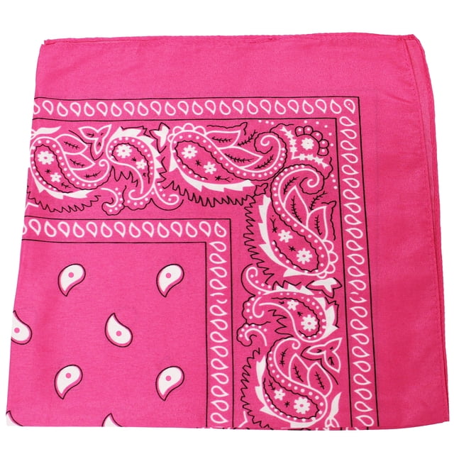 Qraftsy Extra Large Edition Kerchiefs Cotton - Paisley and Solid (Paisley Hot