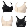 thumbnail image 2 of Women‘s Front Closure Sports Bra Wirefree Padded Support Longline Workout Tank Top Bra, 2 of 12