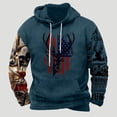 thumbnail image 1 of TIMIFIS Men à Cordon Hoodie Sweatshirts Mode Décontractée d'Hiver Manches Longues Imprimé Graphique Sweatshirt avec Poche, 1 of 3