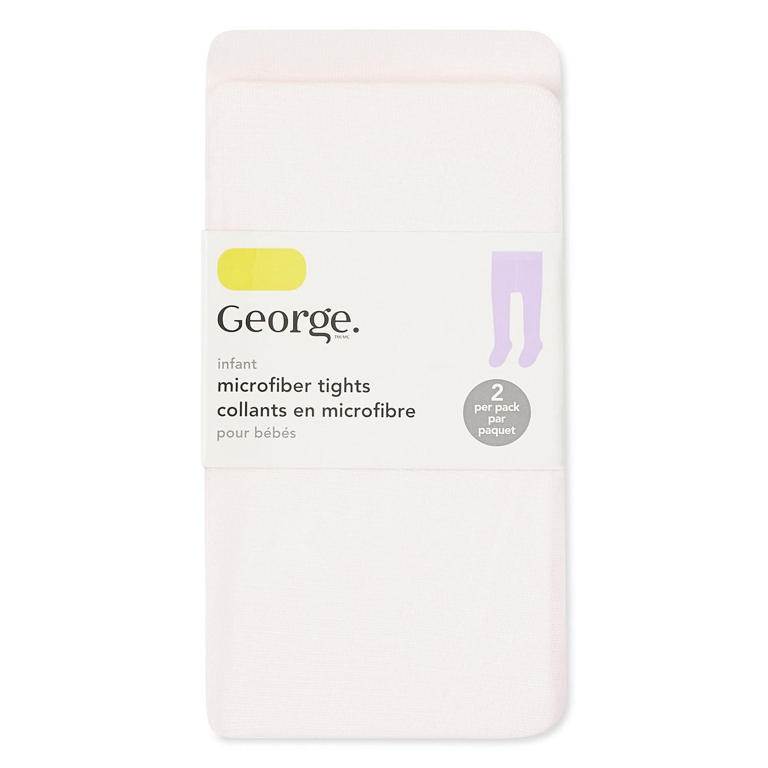 Lot de 2 paires de collants en microfibre George pour bébés filles