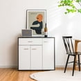 thumbnail image 3 of Gymax Buffet Bahut à 3 Portes Armoire de Rangement de Cuisine Console Placard avec Tiroir, 3 of 10
