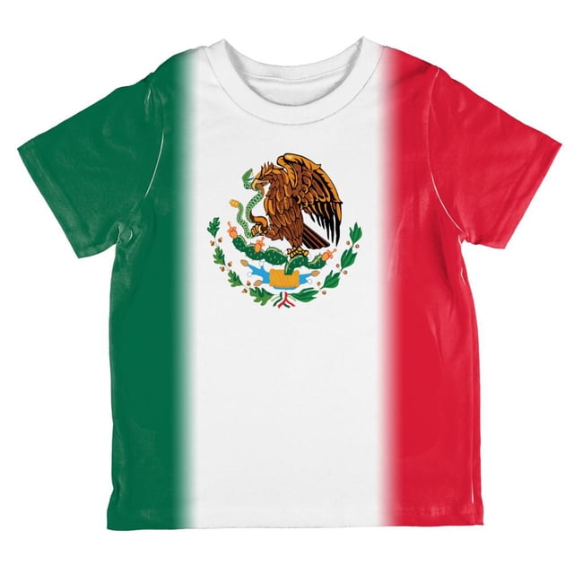 T-shirt pour Tout-Petit à Imprimé Intégral du Drapeau Mexicain de Cinco de Mayo
