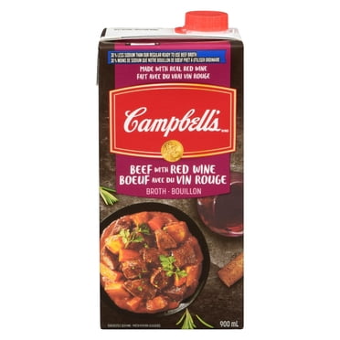 Campbell’s® 30% Less Sodium Beef Broth with Red Wine, Shelf Stable