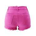 thumbnail image 4 of Timegard Short en Denim pour Femmes Déchiré Taille Haute Trou Mode Urbaine Short en Jean Extensible avec Poches, 4 of 7