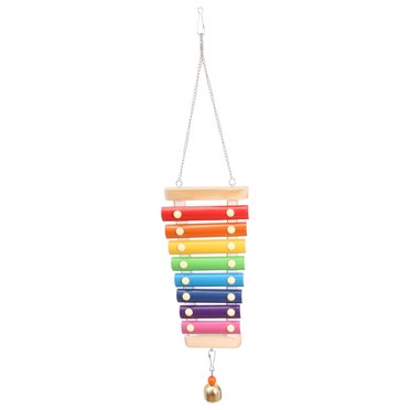 Multi Color Hanging Bird Toy for Parrot Playing Made of Plastic Safe and Entertaining